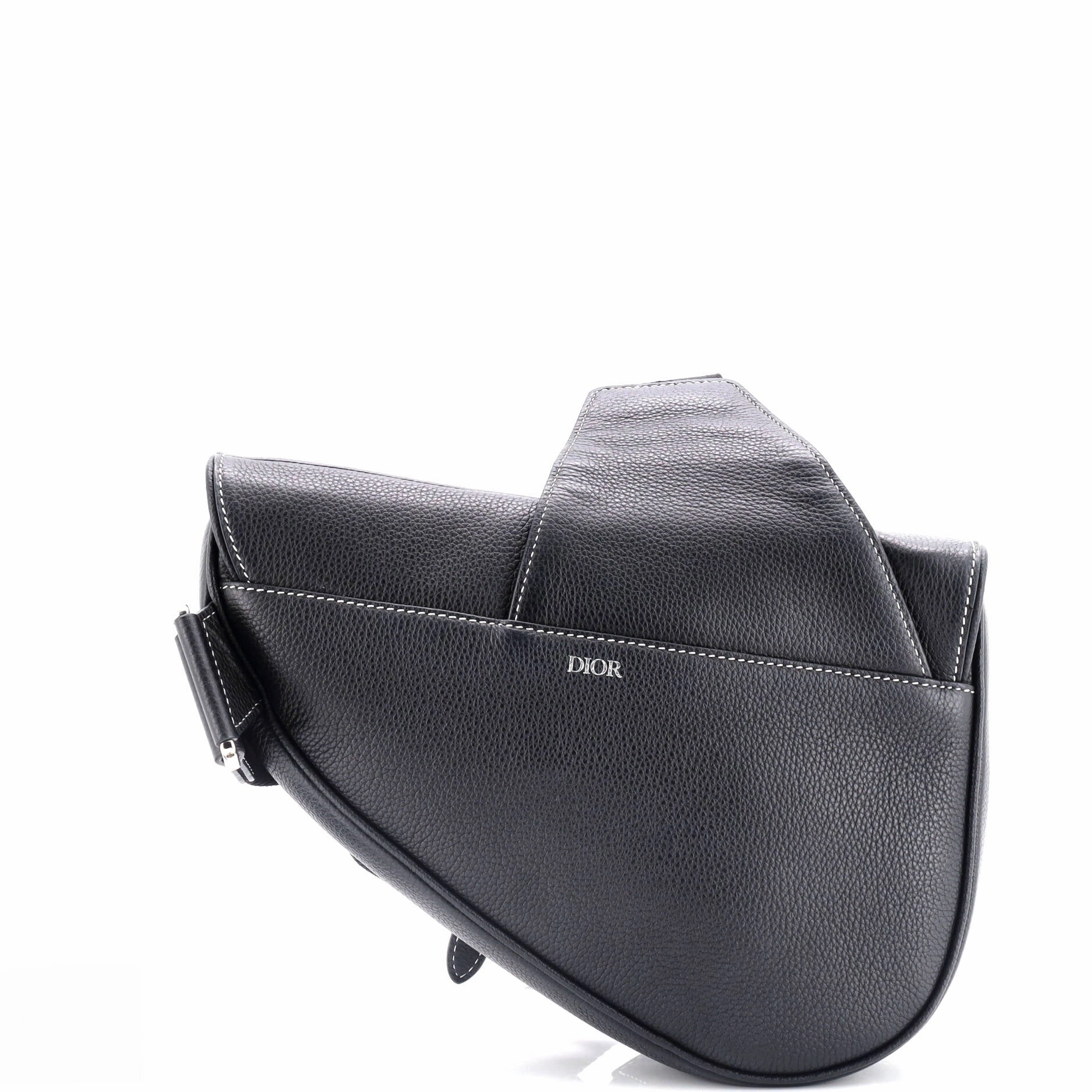 Shawn Stussy Saddle Crossbody Bag Leather with Applique