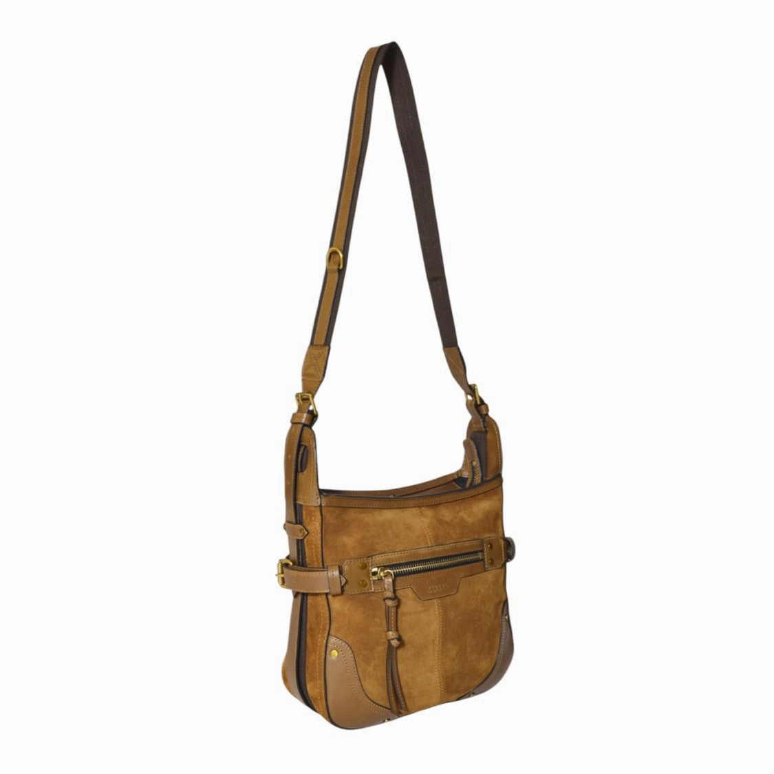 Sierra Hobo Bag In Cognac Suede
