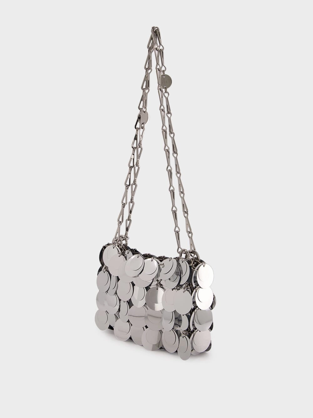 Silver Sparkle Discs Nano Bag