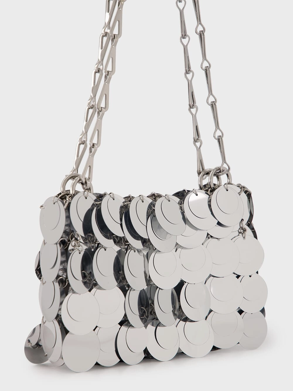 Silver Sparkle Discs Nano Bag