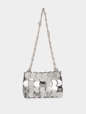 Silver Sparkle Discs Nano Bag