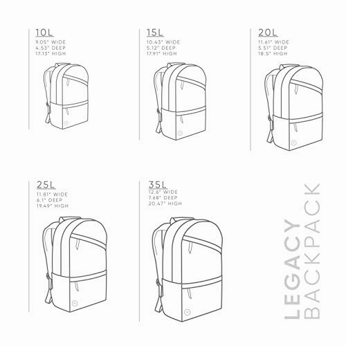 Simple Modern Legacy Backpack with Laptop Compartment Sleeve for Men Women Work School College, Seaside, 25 Liter