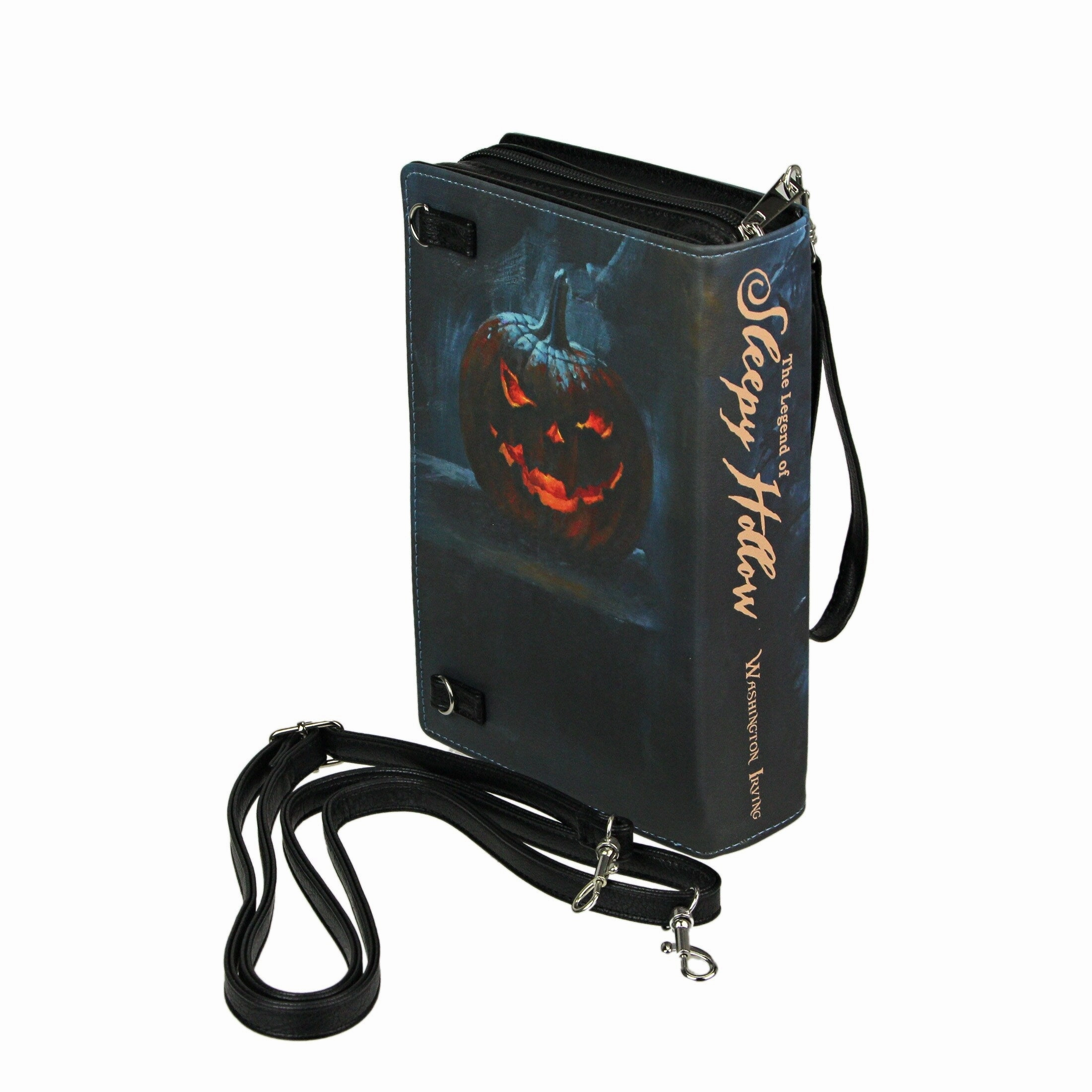 Sleepy Hollow Book Clutch With Strap, Gothic Fashion For Classic Horror Fans