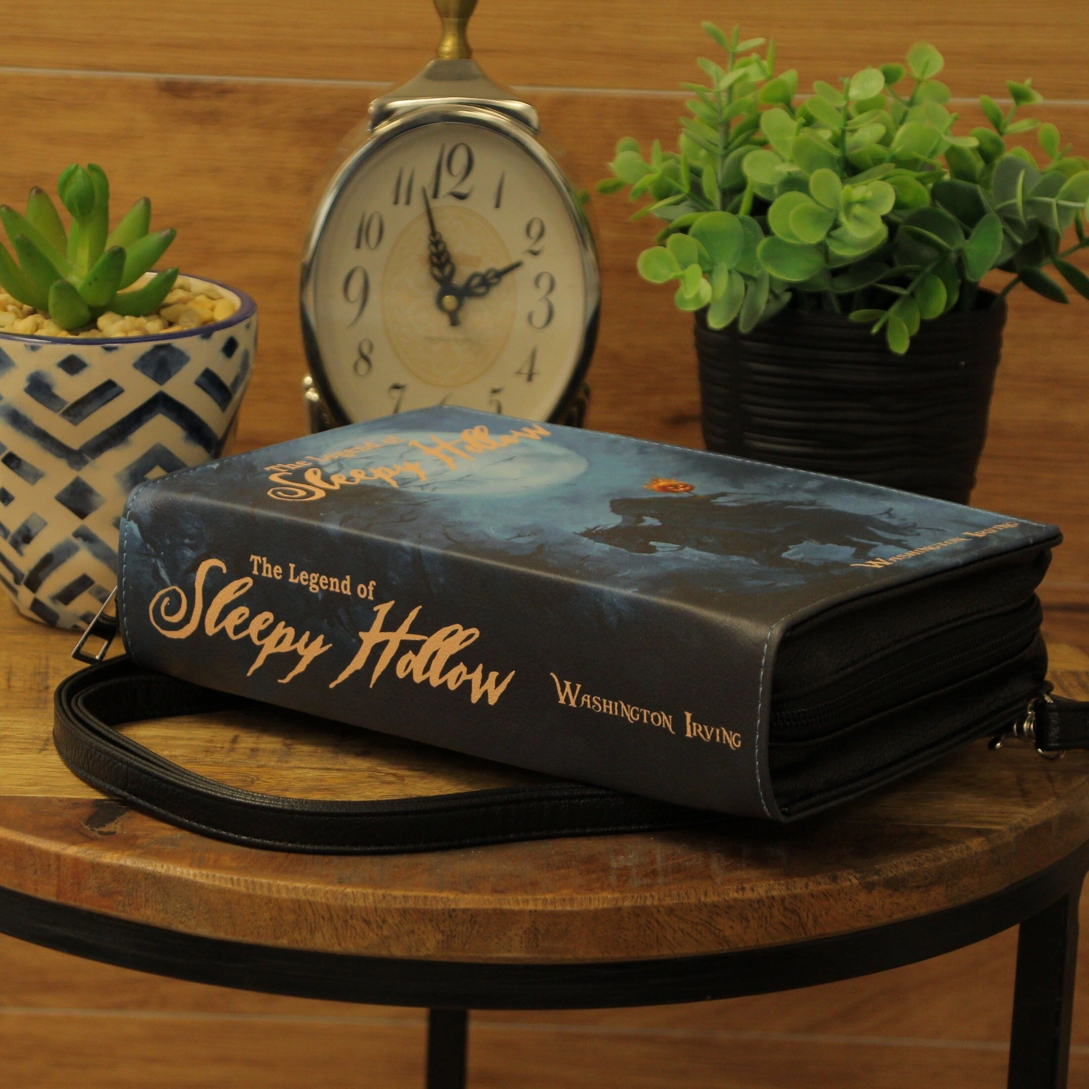 Sleepy Hollow Book Clutch With Strap, Gothic Fashion For Classic Horror Fans