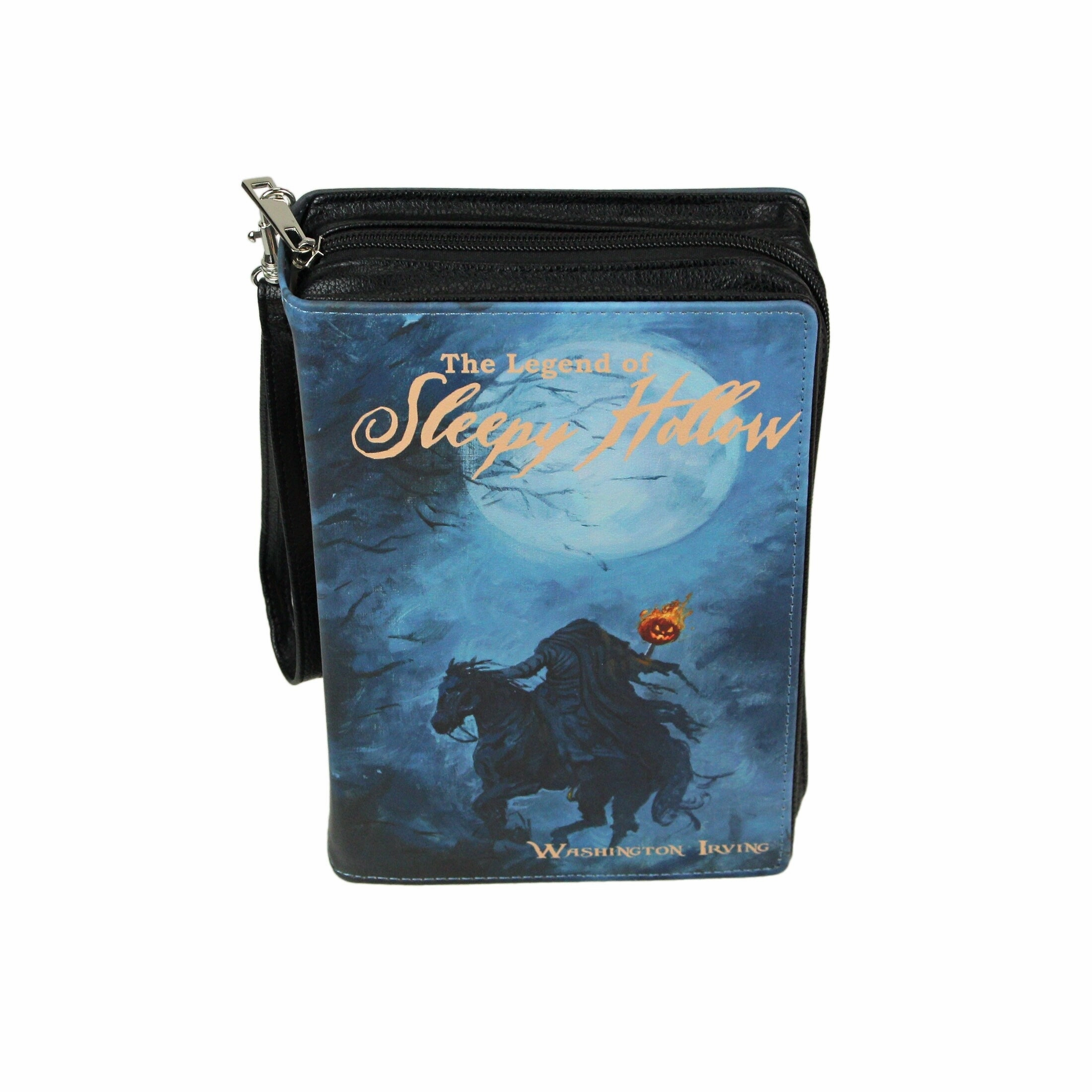 Sleepy Hollow Book Clutch With Strap, Gothic Fashion For Classic Horror Fans