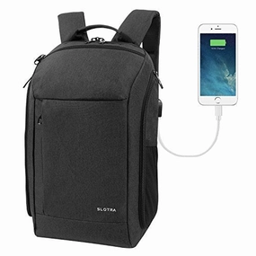 Slotra Carry On Travel Backpack 25L With Laptop Compartment And Usb Charging Port Laptop Rucksack