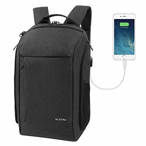 Slotra Carry On Travel Backpack 25L With Laptop Compartment And Usb Charging Port Laptop Rucksack