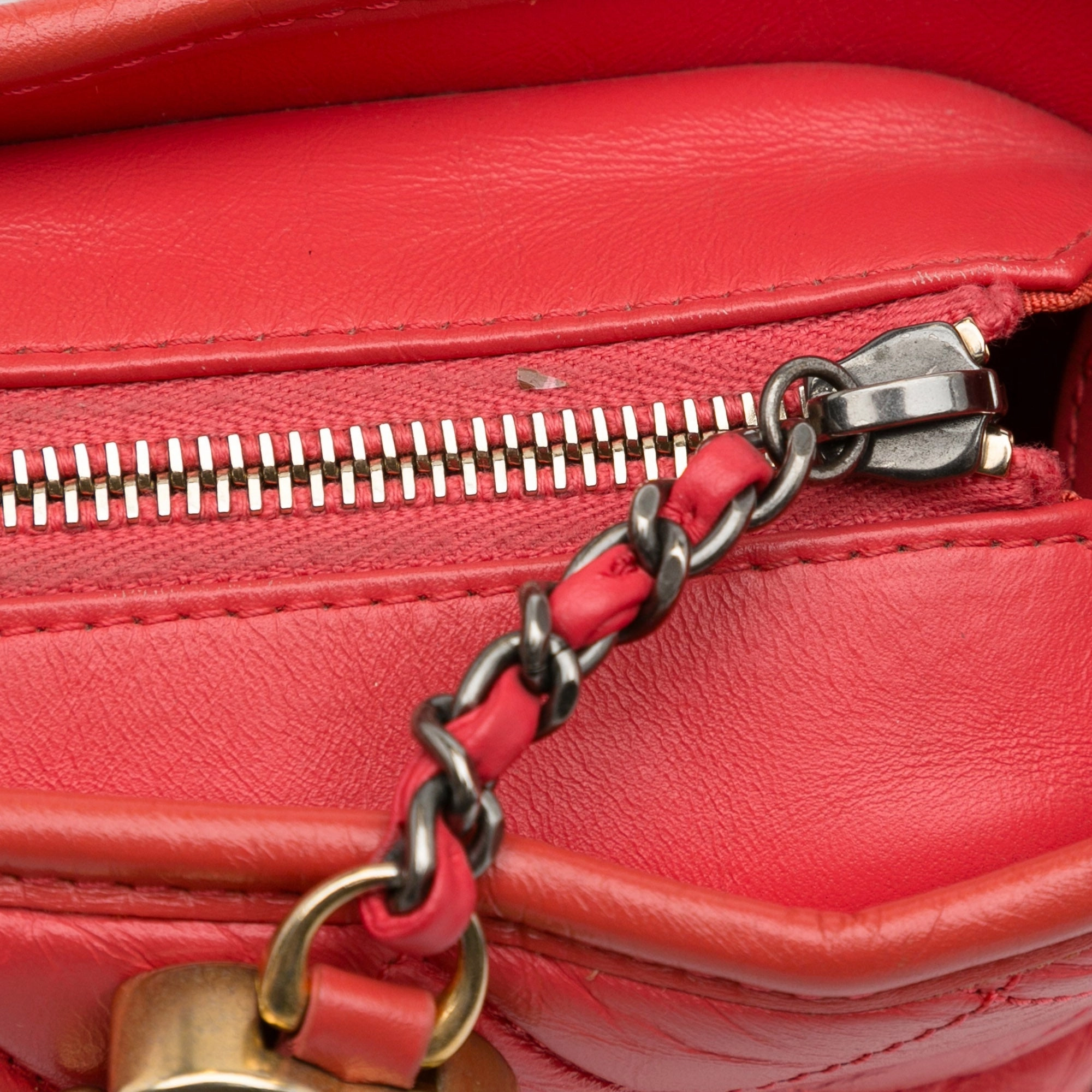 Small Chevron Lambskin Gabrielle Crossbody
