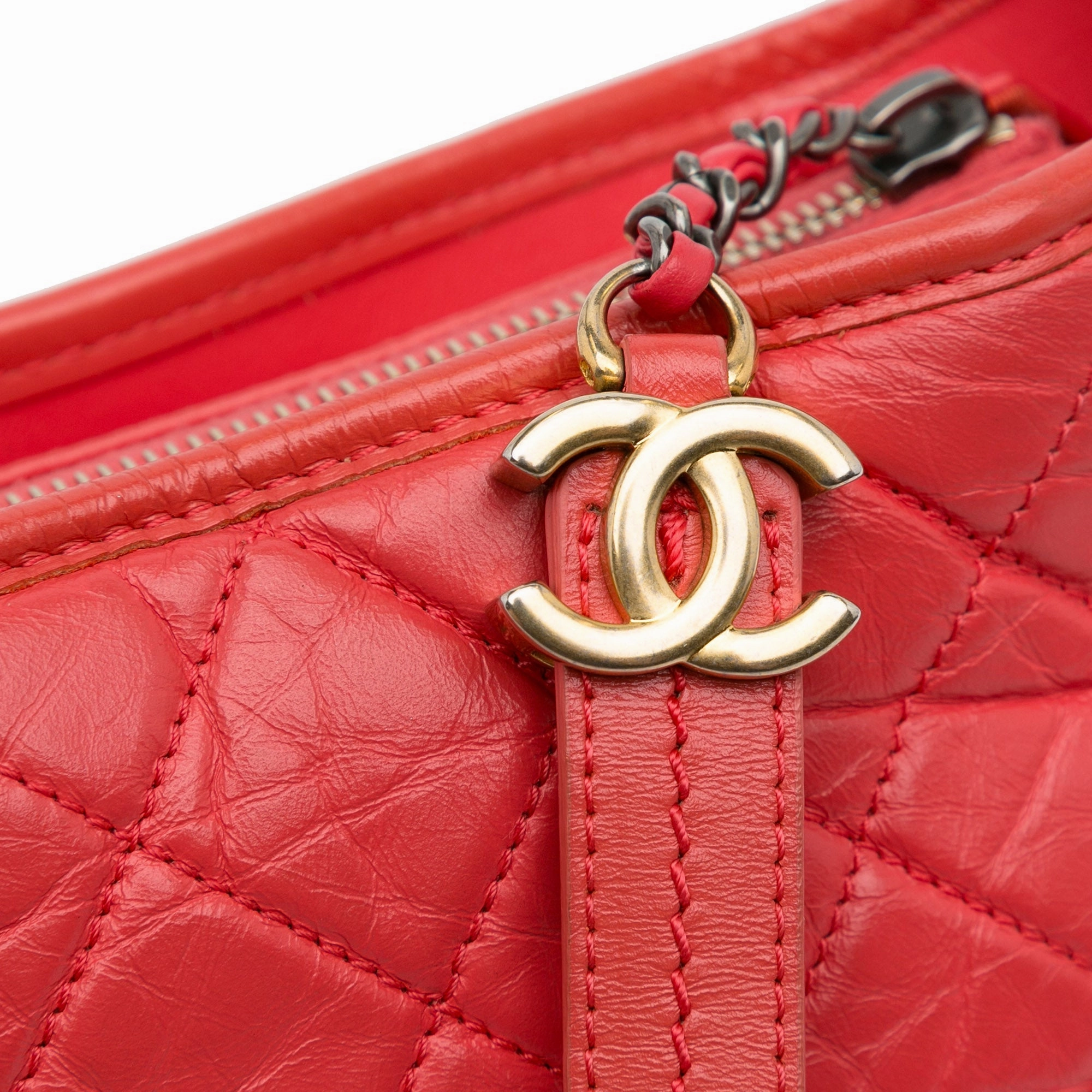 Small Chevron Lambskin Gabrielle Crossbody