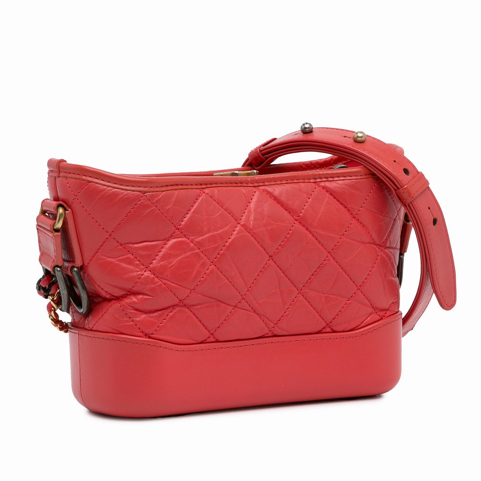 Small Chevron Lambskin Gabrielle Crossbody