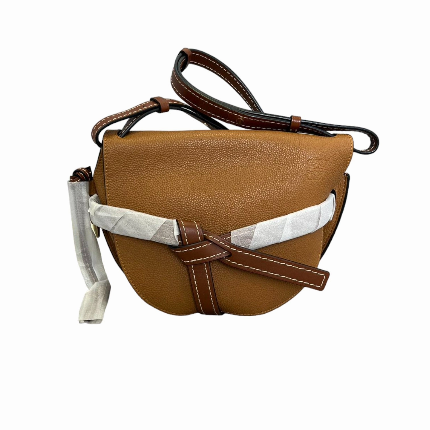 Small Gate Crossbody Calfskin Brown GHW