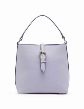 Small Sculpted Buckle Bucket with Convertible Strap