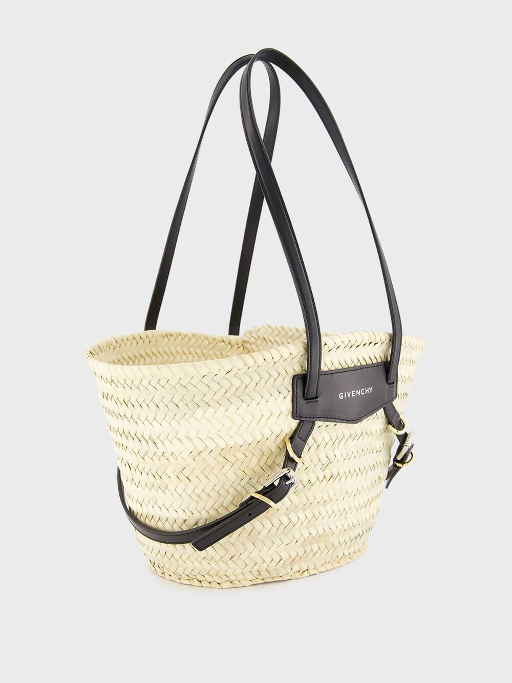Small Voyou Raffia Basket Bag