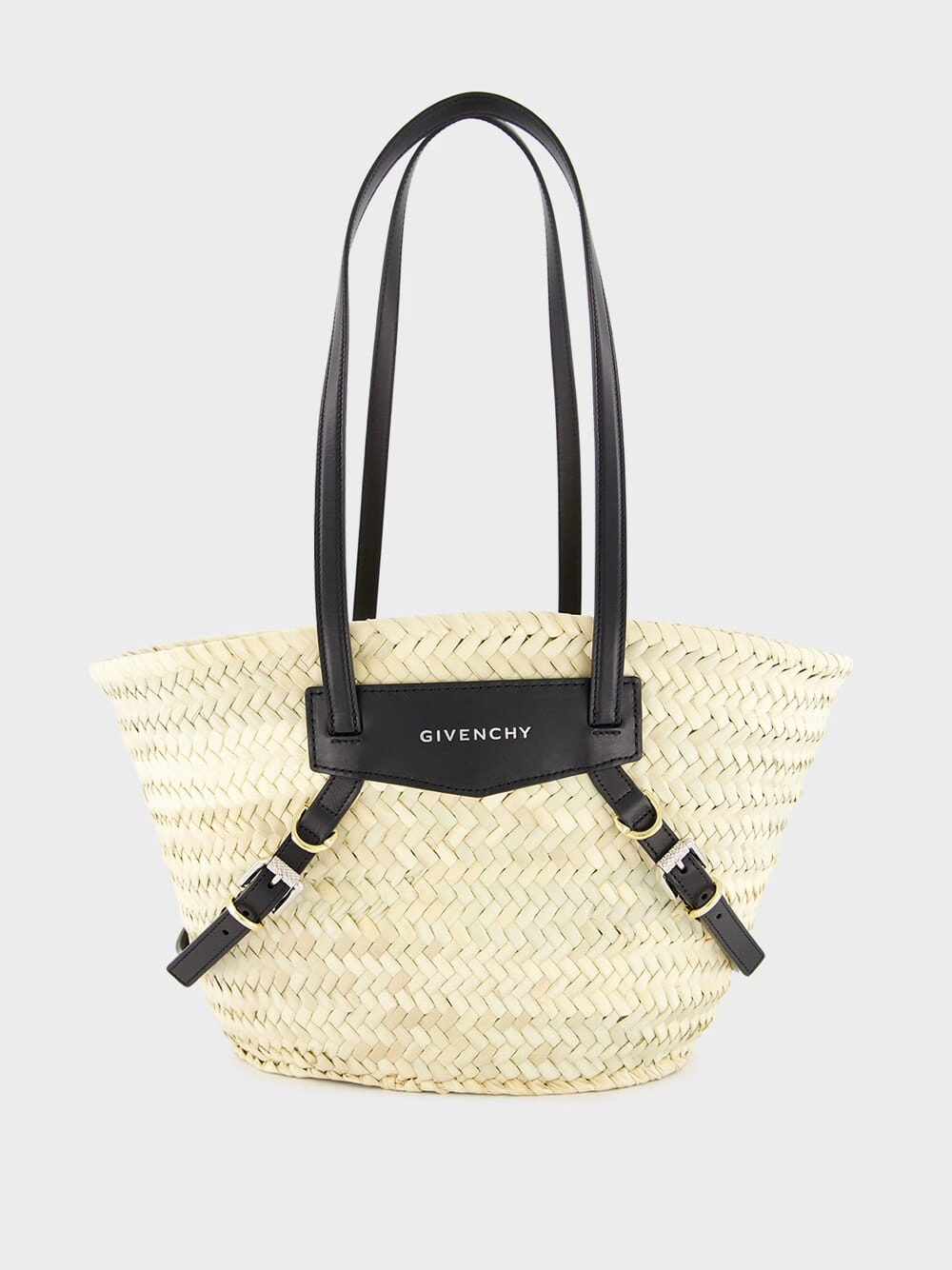 Small Voyou Raffia Basket Bag