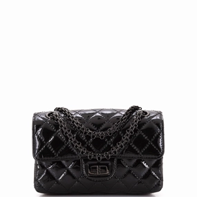 So Black Reissue 2.55 Flap Bag Quilted Patent Mini