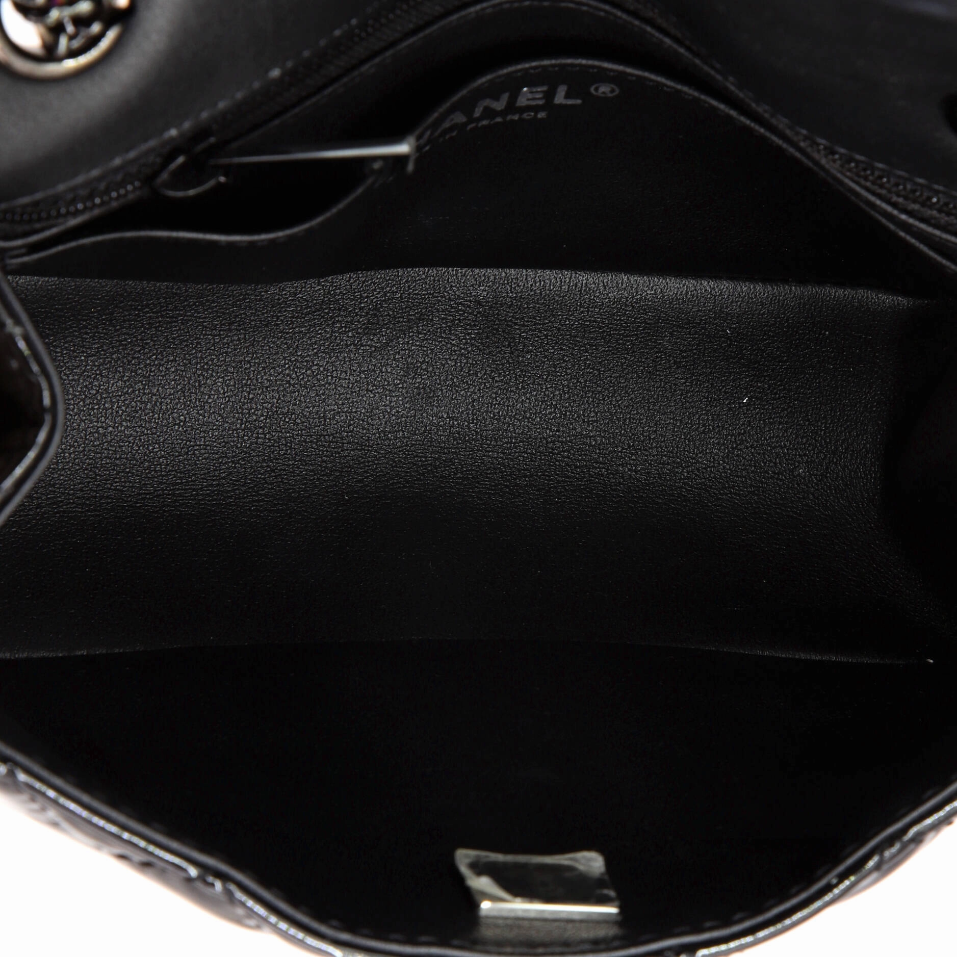 So Black Reissue 2.55 Flap Bag Quilted Patent Mini