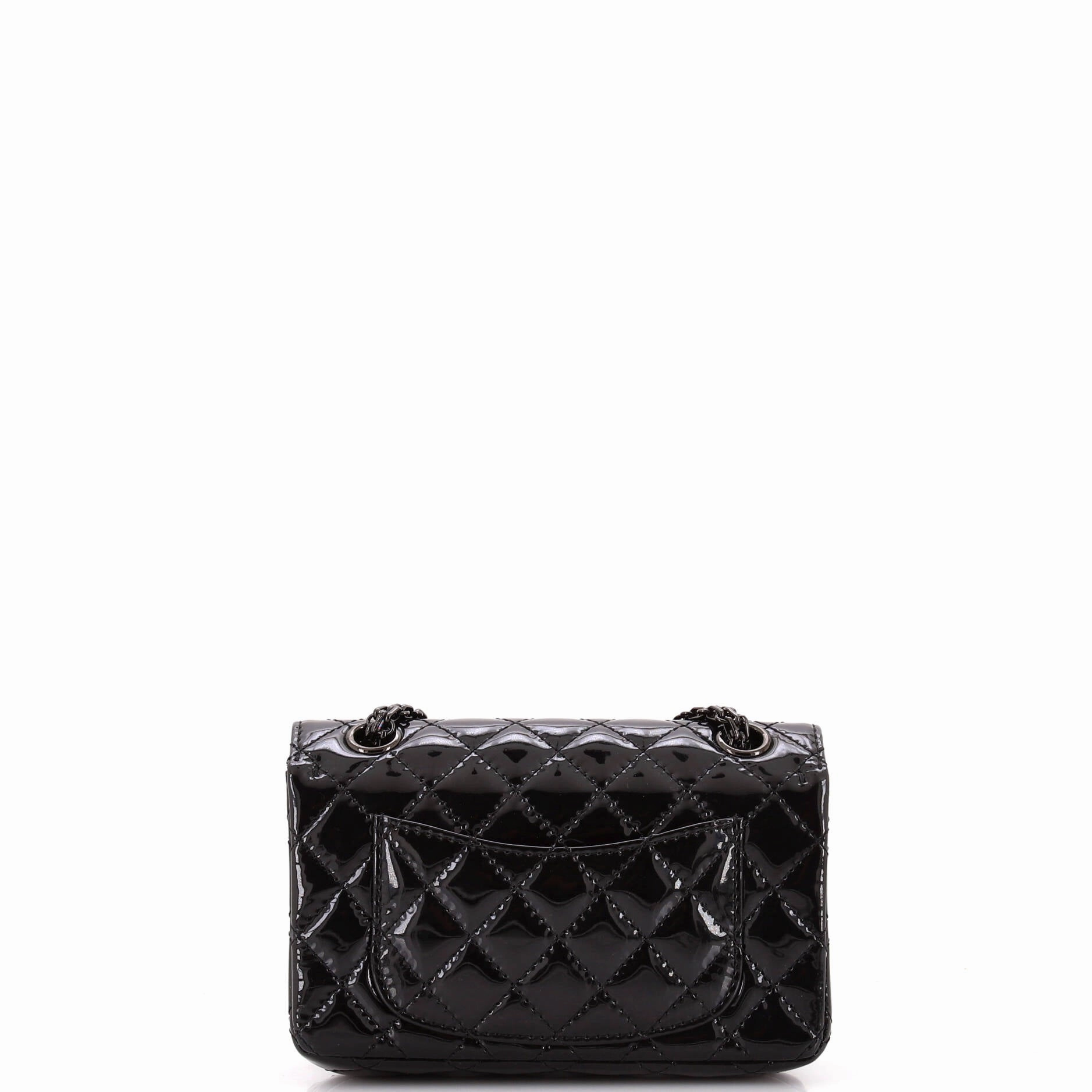 So Black Reissue 2.55 Flap Bag Quilted Patent Mini