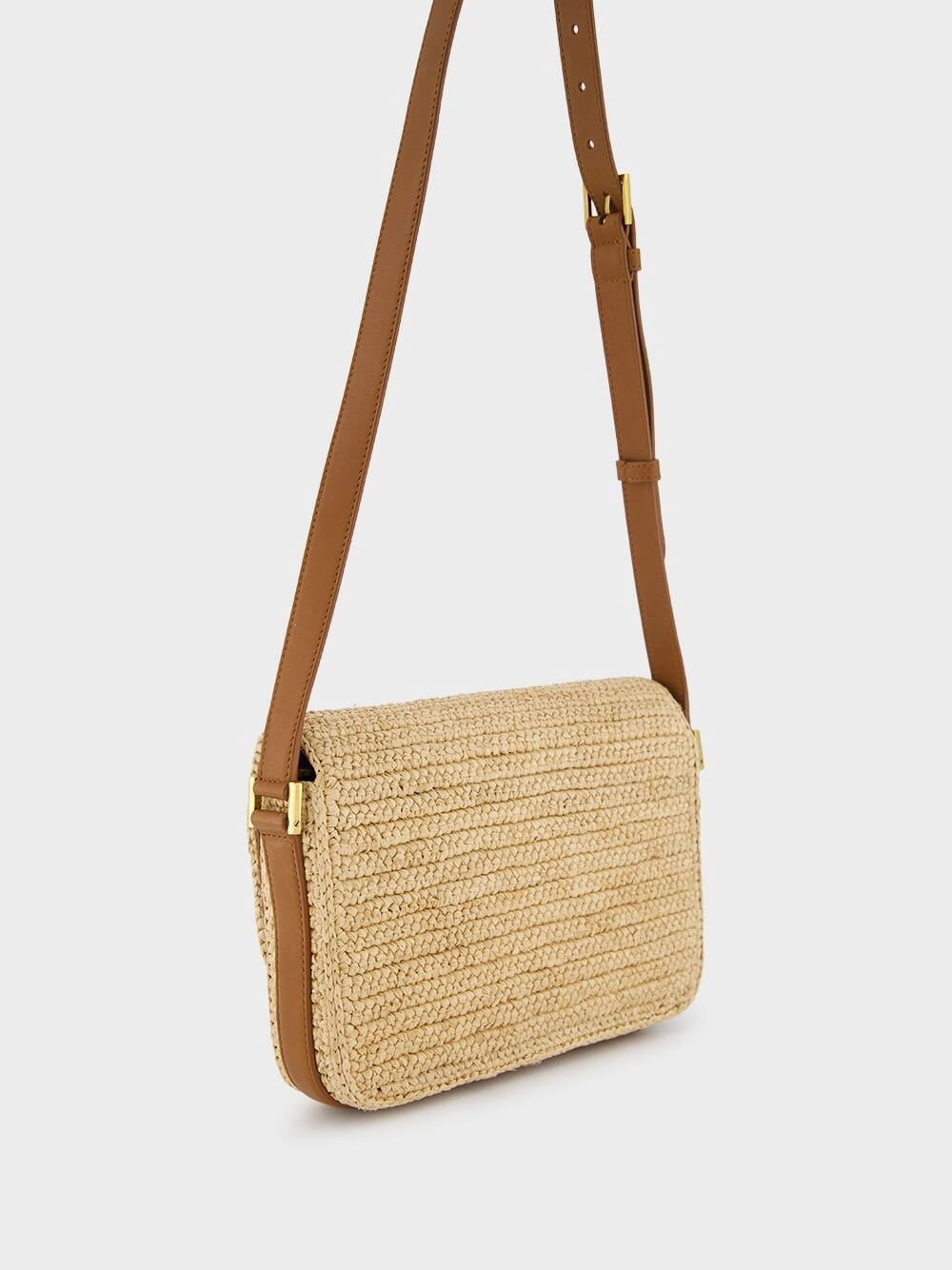 Solferino Raffia Shoulder Bag