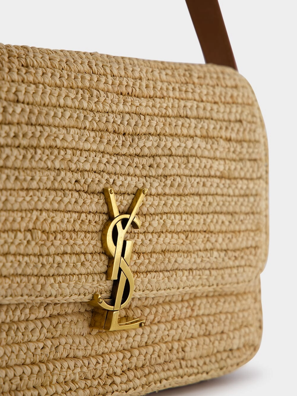 Solferino Raffia Shoulder Bag