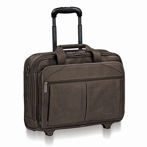 Solo 15.4" Rolling Laptop Briefcase, Computer Bag in Espresso