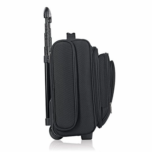 Solo Columbus 15.6 Inch Rolling Laptop Overnighter Case With Removable Sleeve, Black
