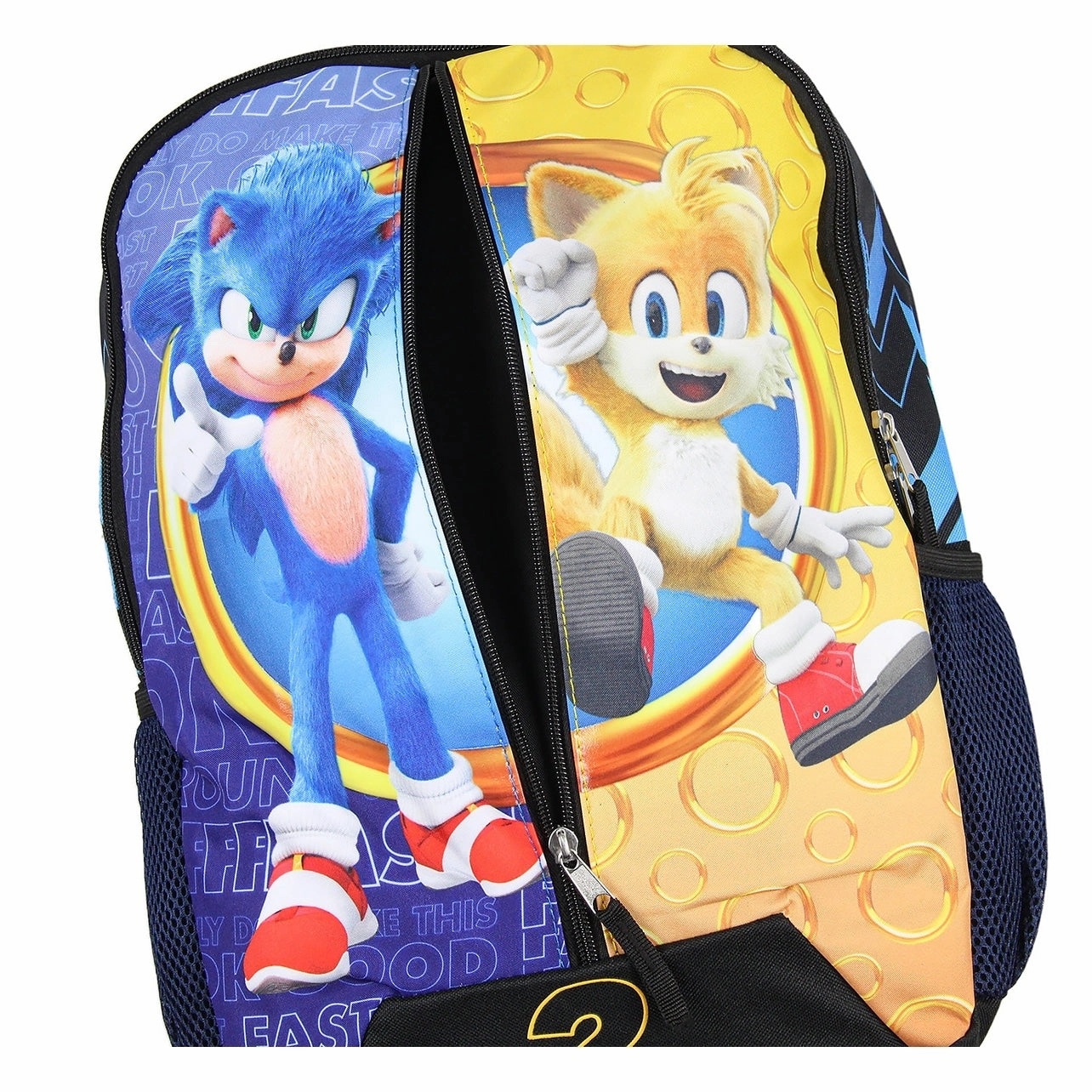 Sonic Backpack For School The Hedgehog and Tails 16 inch Molded - One Size