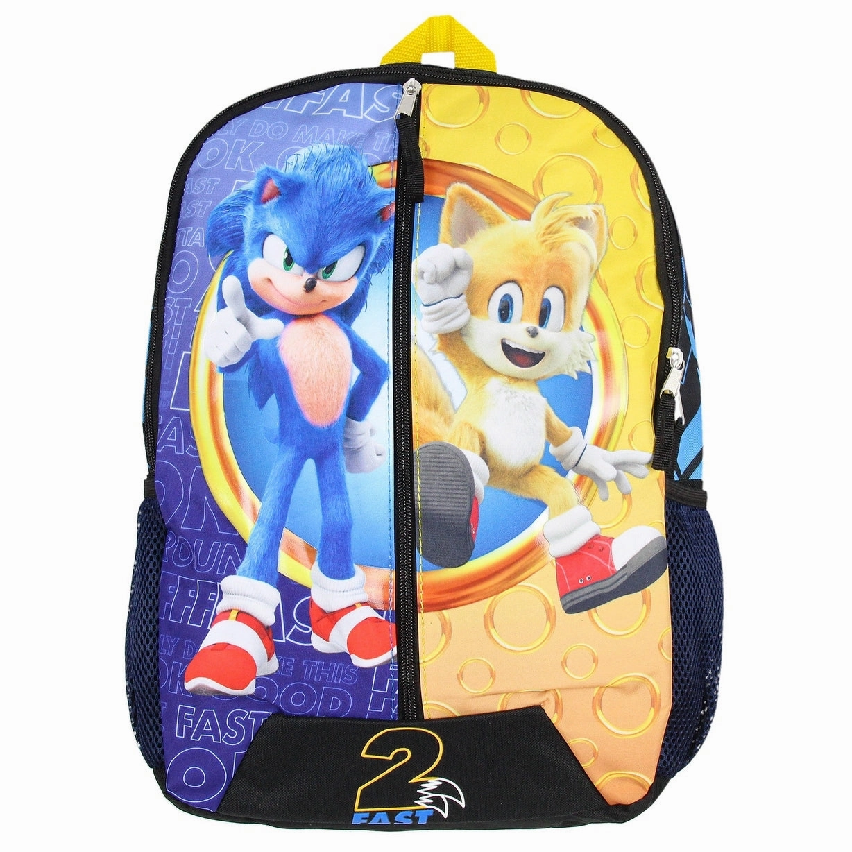 Sonic Backpack For School The Hedgehog and Tails 16 inch Molded - One Size