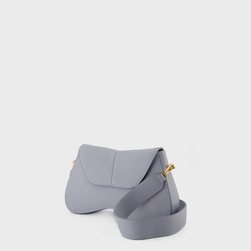 Space Hobo Bag  - Grey/Blue - Leather