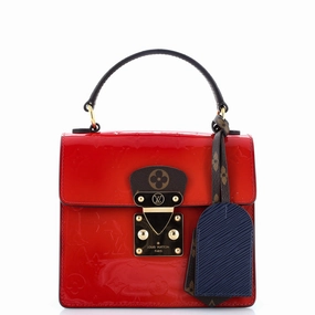 Spring Street NM Handbag Monogram Vernis with Monogram Canvas and Epi Leather