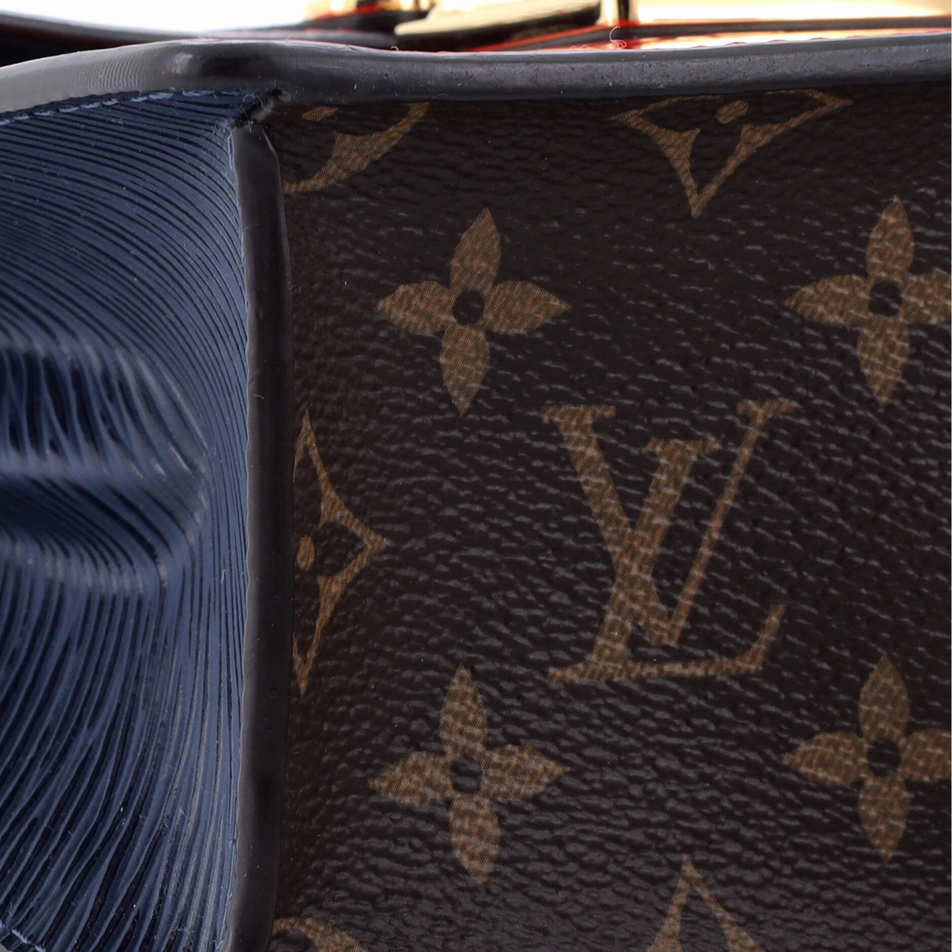 Spring Street NM Handbag Monogram Vernis with Monogram Canvas and Epi Leather