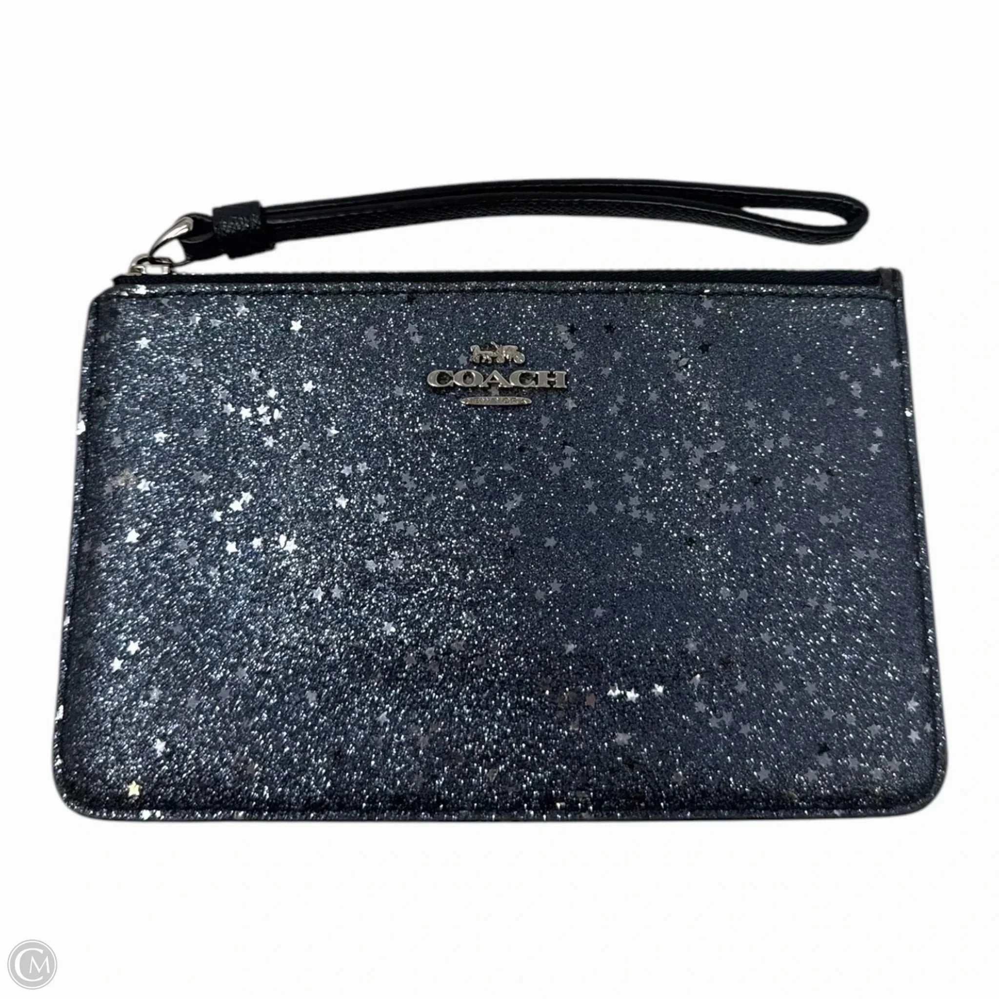 Star Glitter Wristlet Designer By Coach, Size: Medium