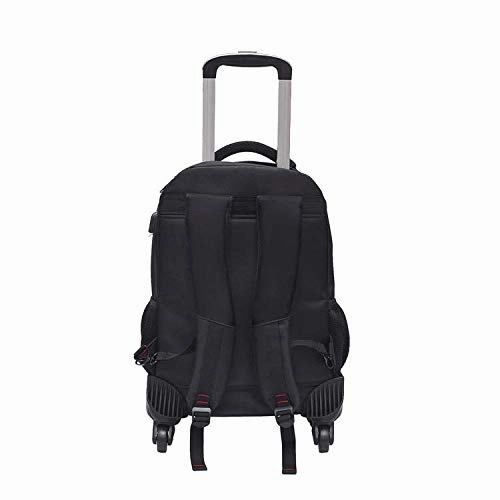 STATEGY Freewheel Wheeled Backpack Business Waterproof Travel Laptop Backpack, Carry-on Bag Perfect for Men and Women (Color : Black, Size : M)