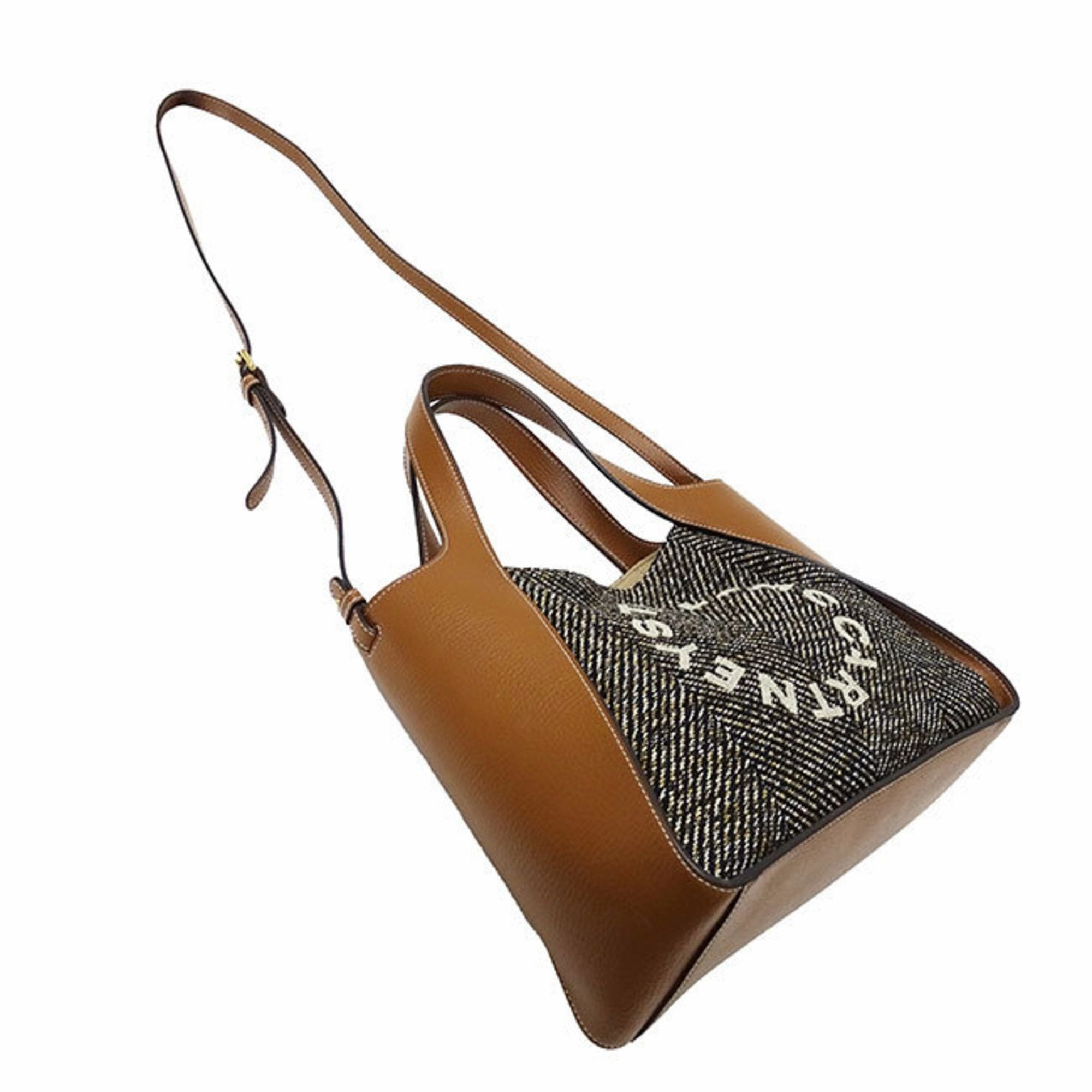 Stella Mccartney Leather Wool Handbag Shoulder Bag (Pre-Owned)