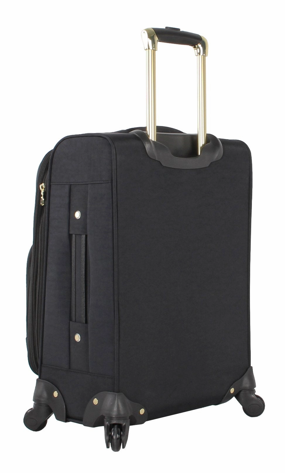 Steve Madden Luggage Carry On 20" Expandable Softside Suitcase With Spinner Wheels (20in, Peek-A-Boo Black)