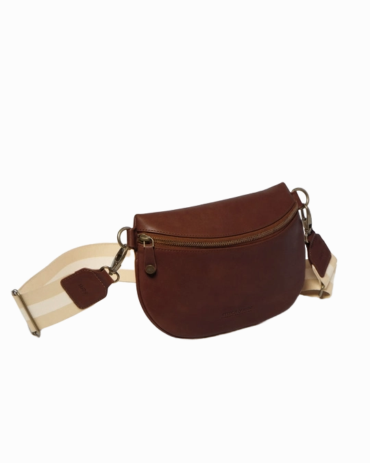Stitch & Hide Murphy Sling Crossbody Bag Mocha Brown
