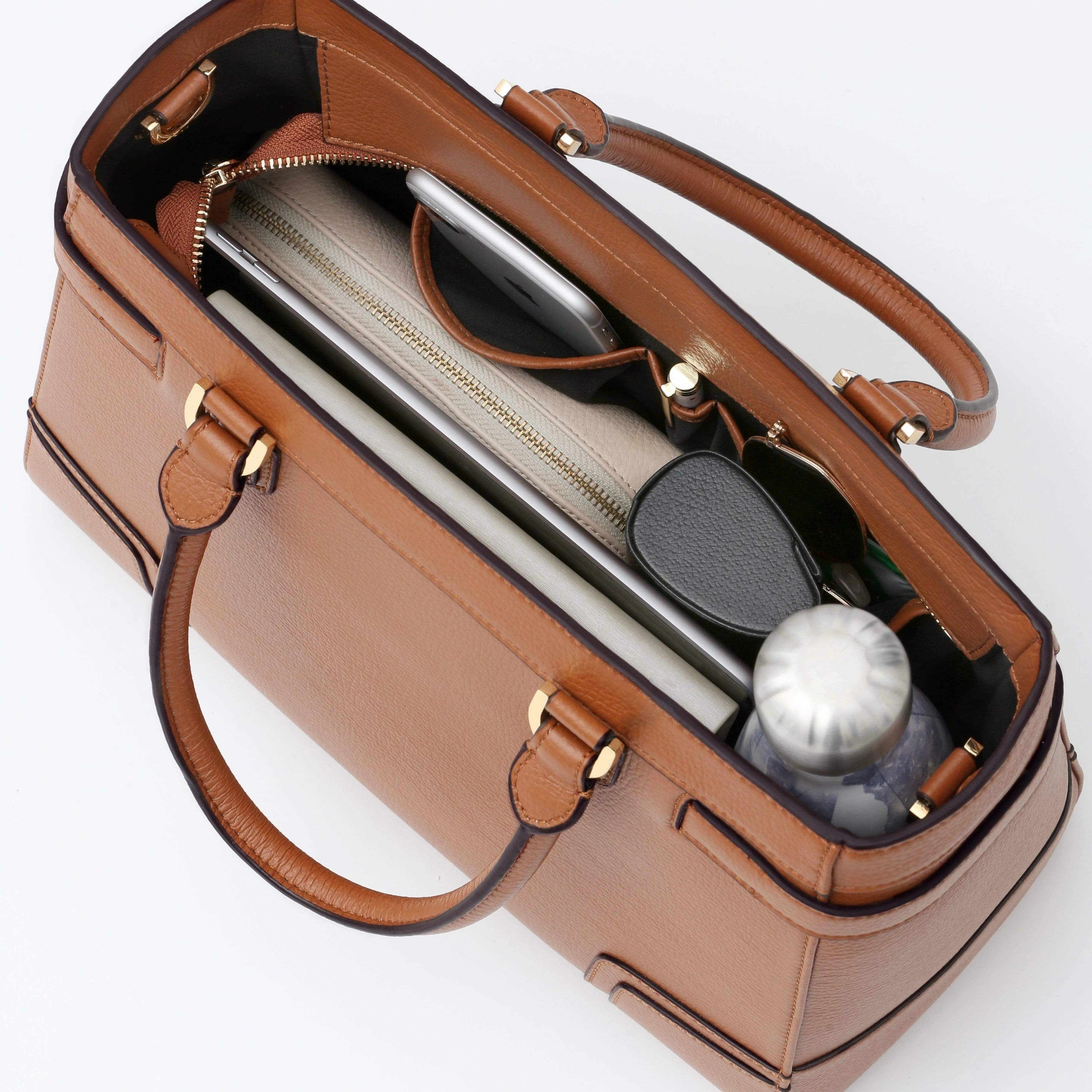 Stockholm Vegan Leather Handbag | Camel