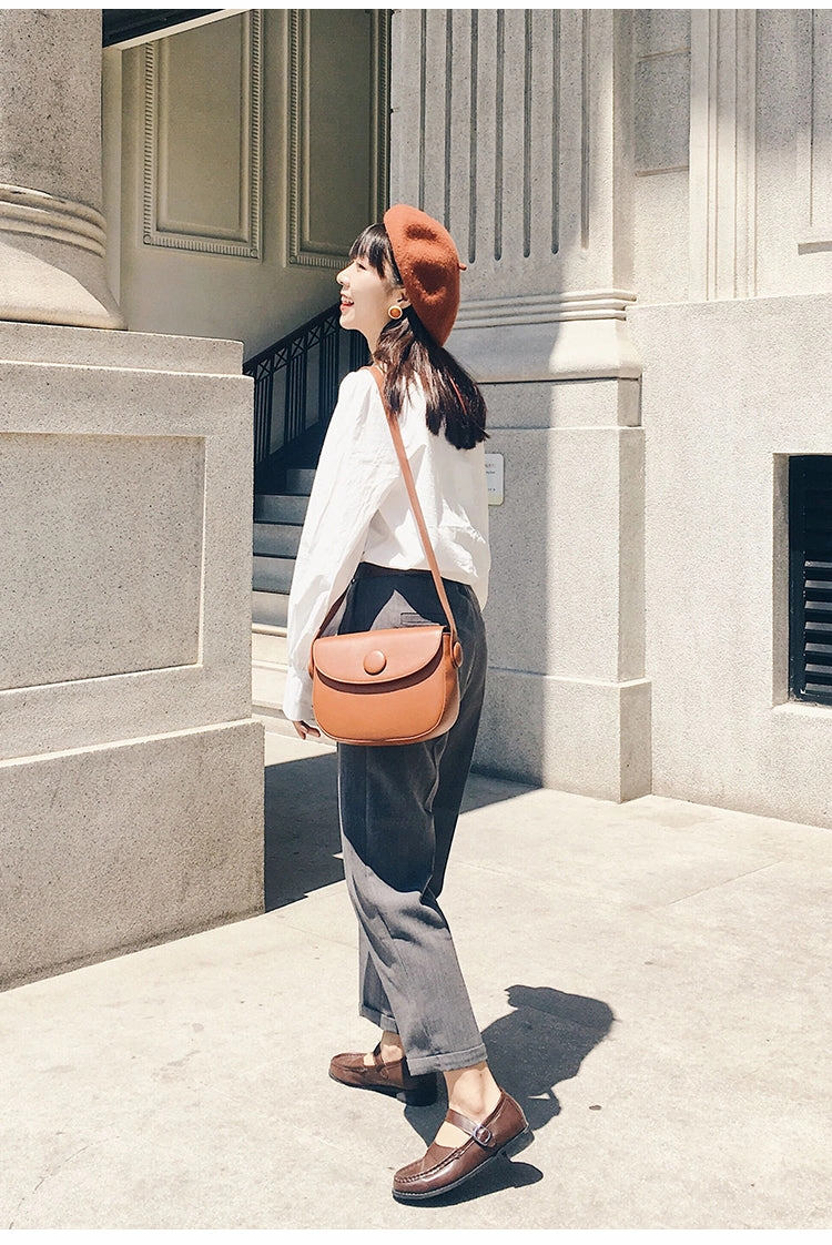 Stylish LEATHER WOMENs Cute Saddle SHOULDER Bags Purse with Tassels