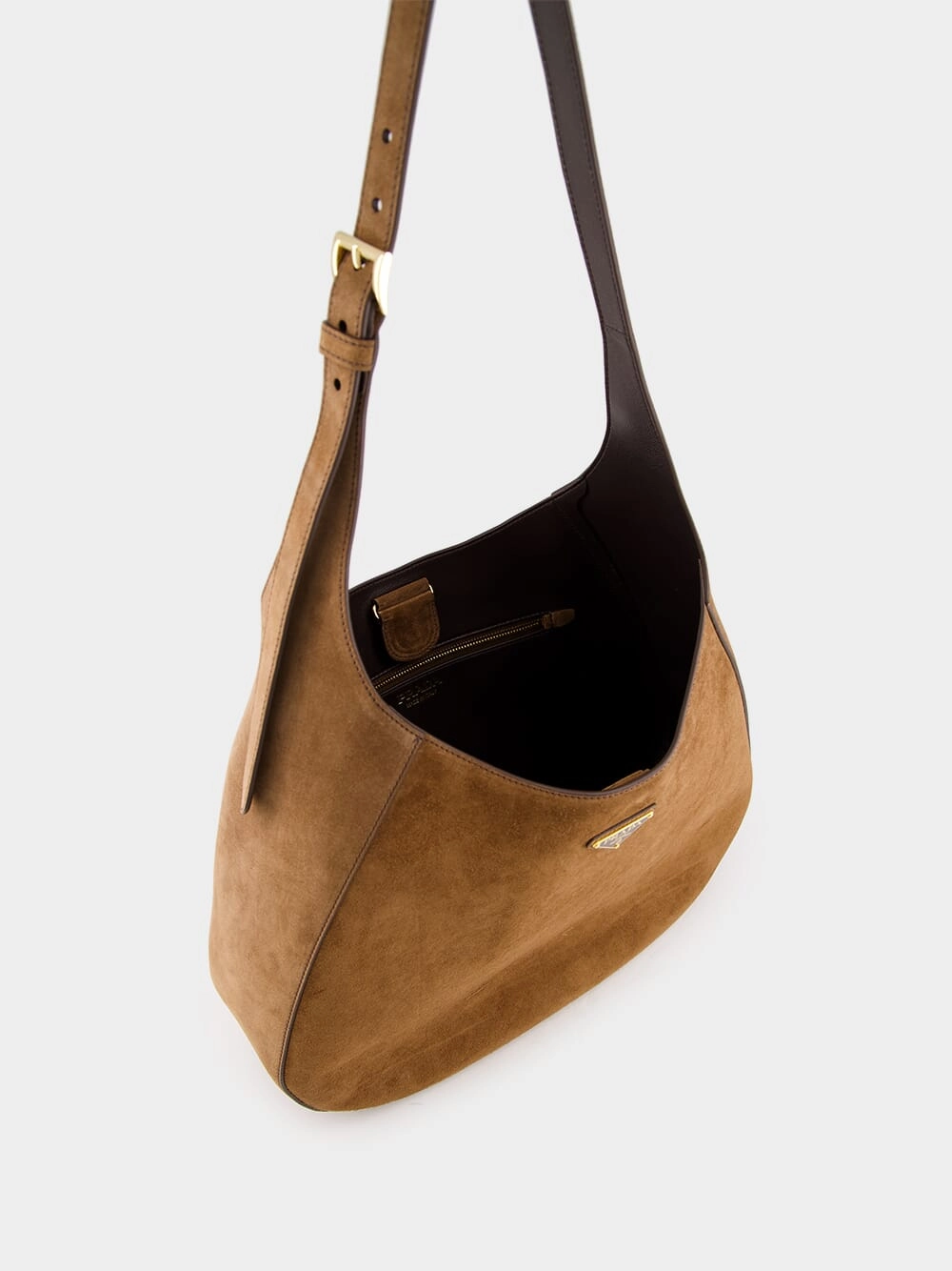 Suede Leather Hobo Bag