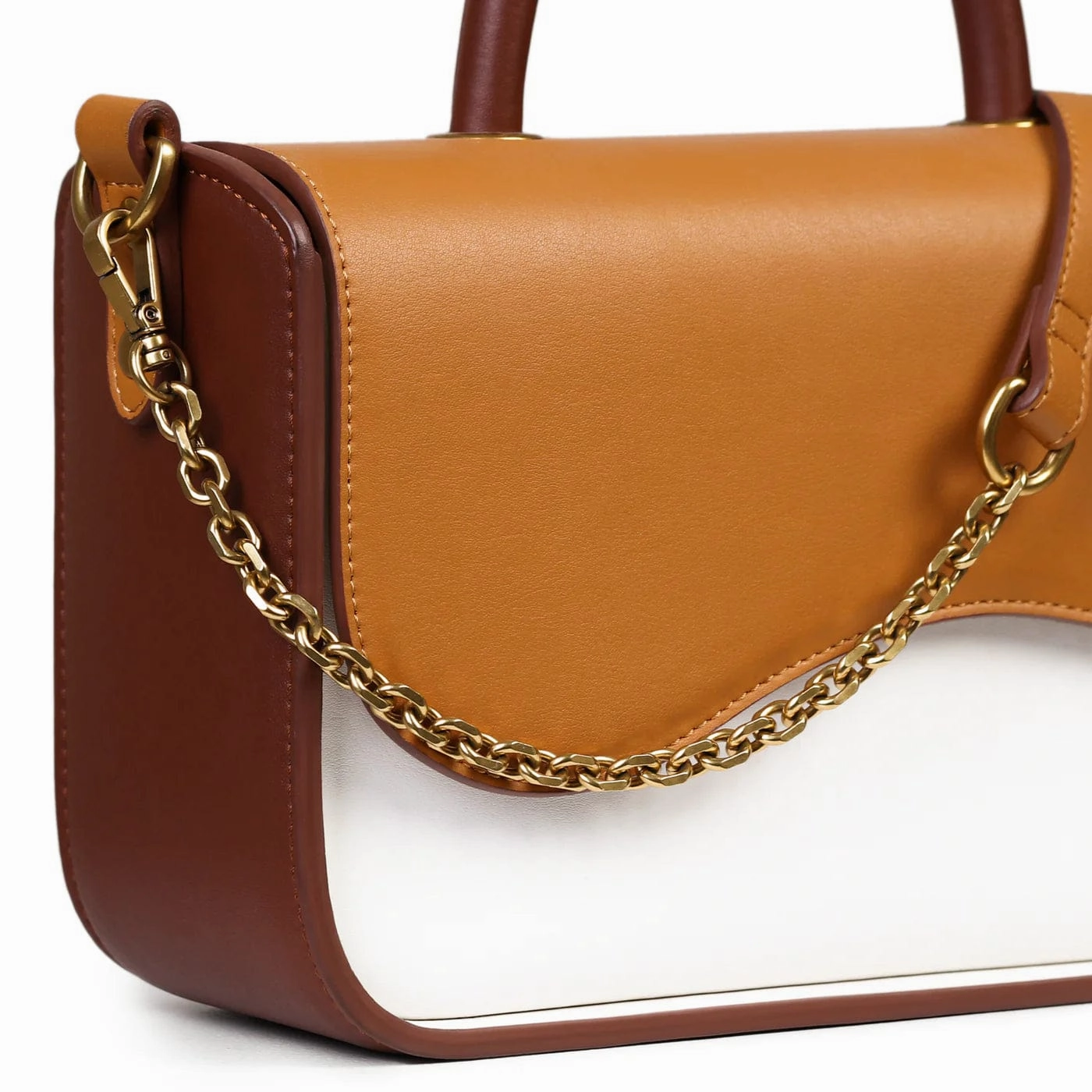 Sunrise Cactus Leather Vegan Crossbody Bag | Chestnut Honey