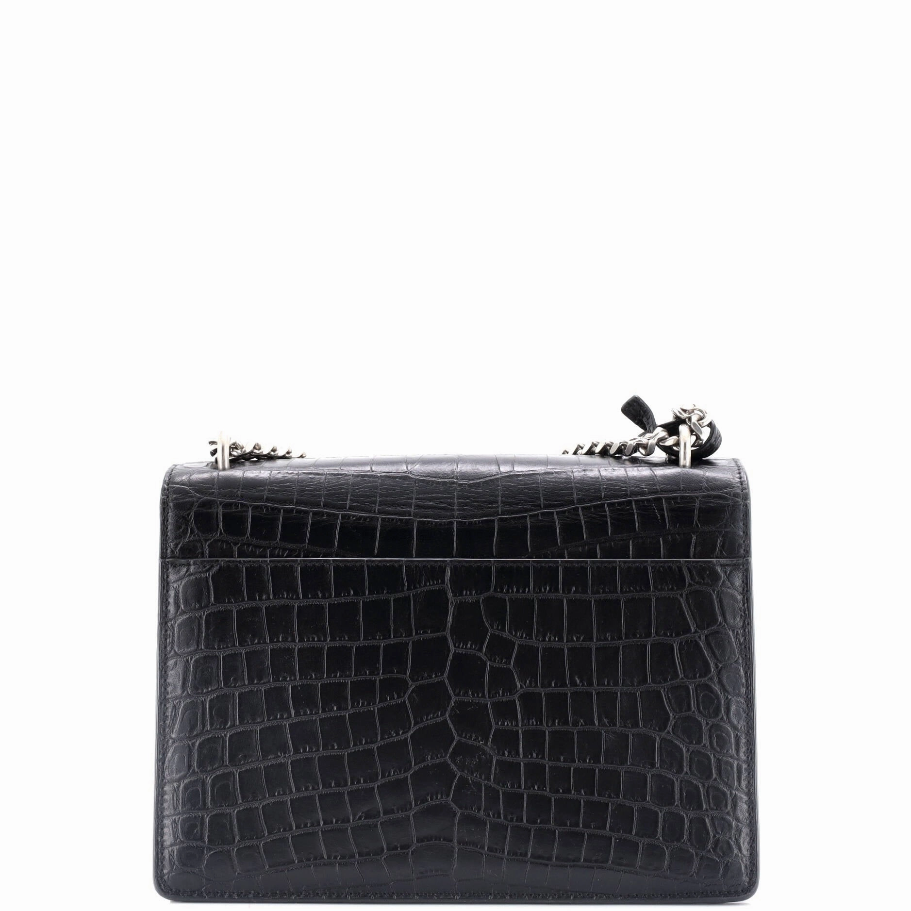 Sunset Crossbody Bag Crocodile Embossed Leather Medium