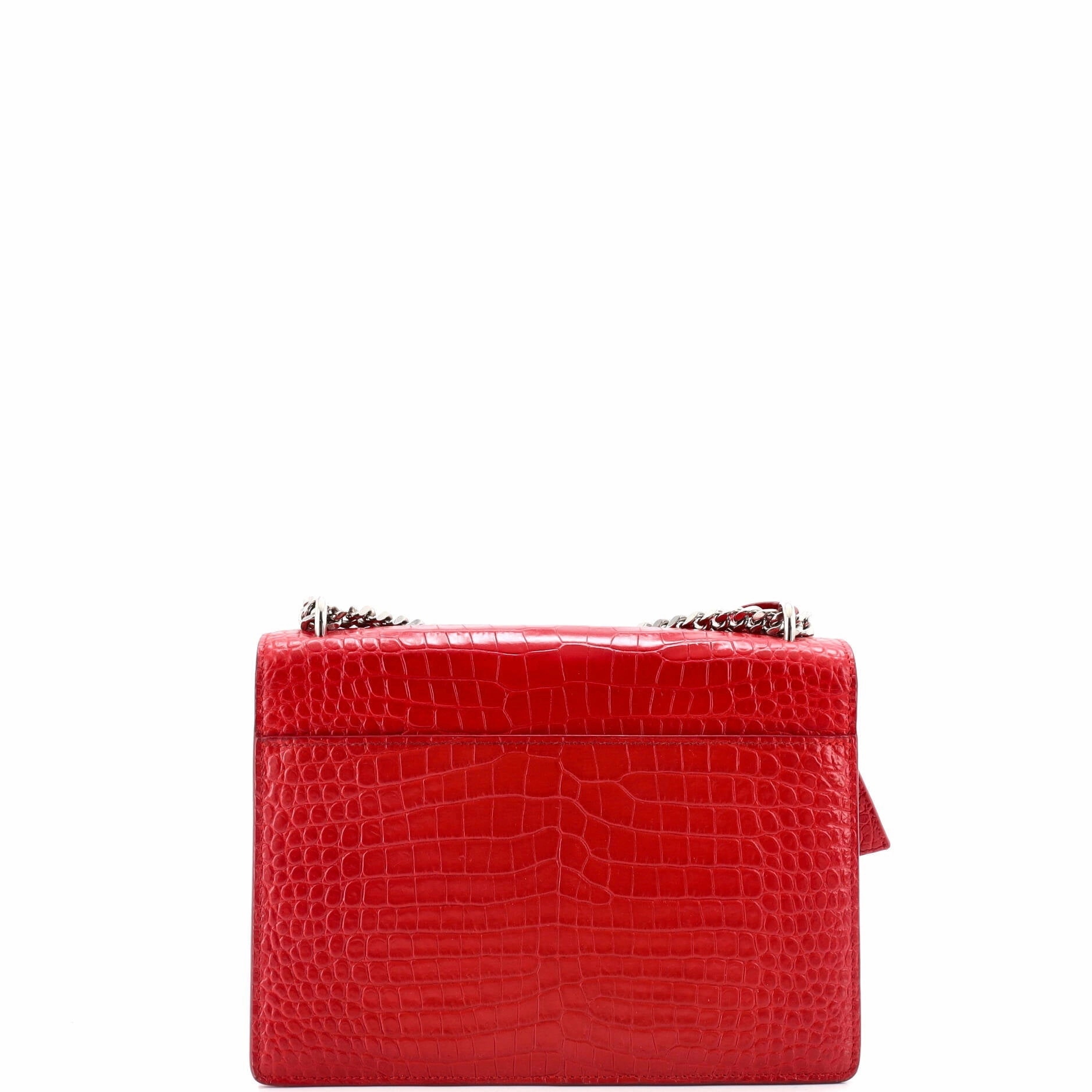Sunset Crossbody Bag Crocodile Embossed Leather Medium