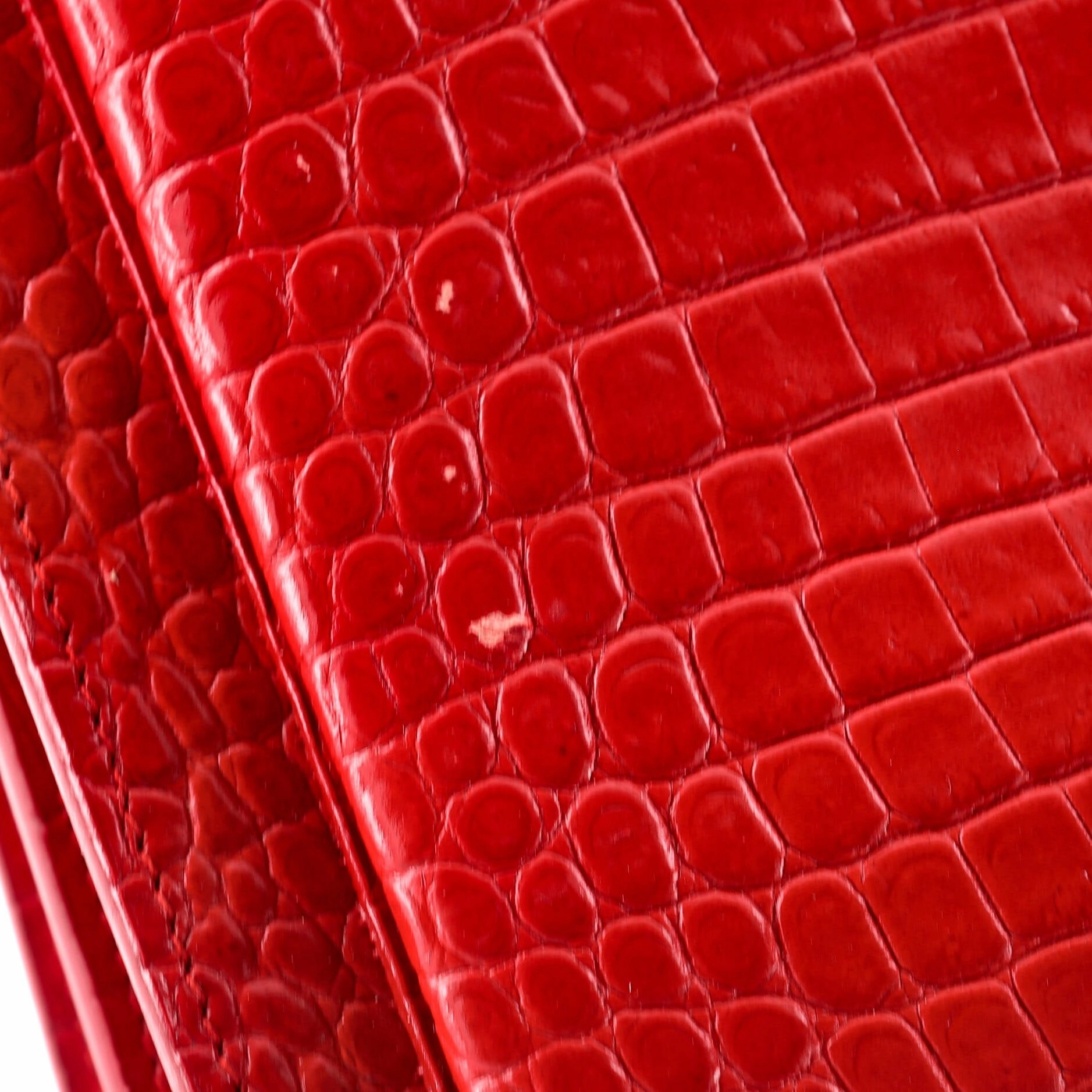 Sunset Crossbody Bag Crocodile Embossed Leather Medium