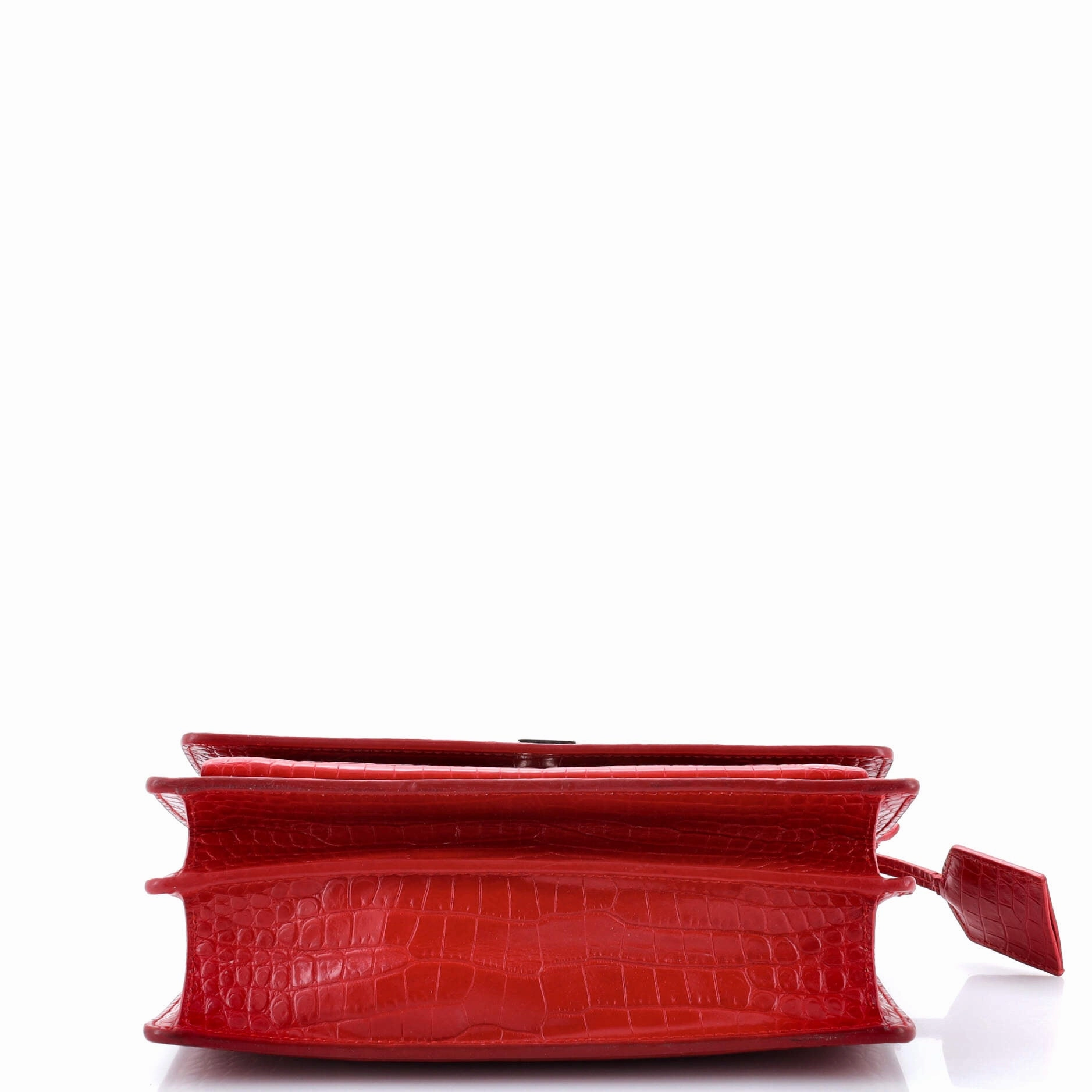 Sunset Crossbody Bag Crocodile Embossed Leather Medium