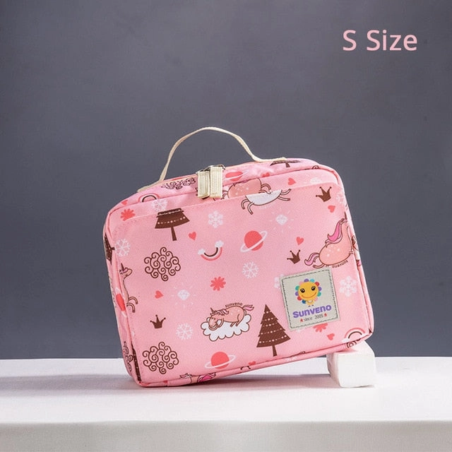 Sunveno Multifunctional Baby Diaper Organizer Reusable Waterproof Fashion Prints Wet/Dry Bag Mummy Storage Bag Travel Nappy Bag