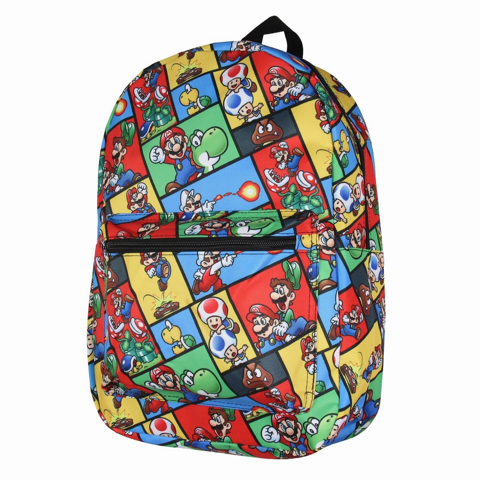 Super Mario Backpack Multi Character Video Game School Laptop Travel Backpack - One Size