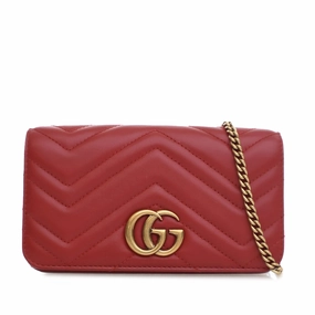 Super Mini Leather GG Marmont Matelasse Crossbody