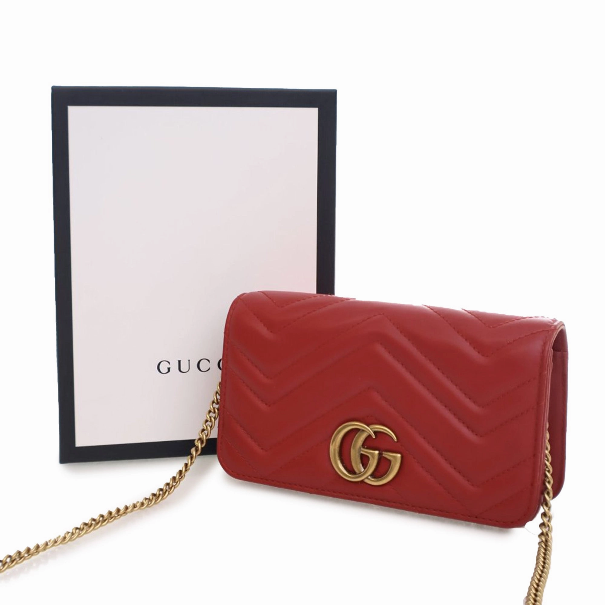 Super Mini Leather GG Marmont Matelasse Crossbody