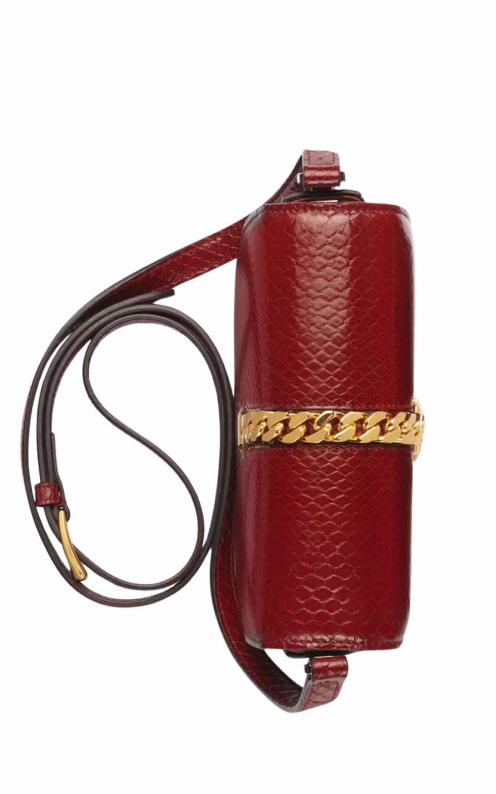 Sylvie 1969 Python Mini Shoulder Bag