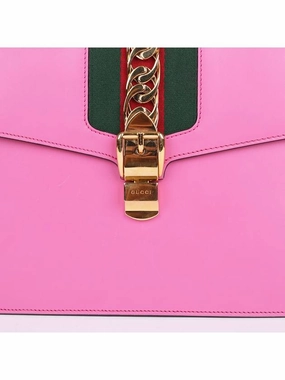 Sylvie medium pink top handle shoulder bag 431665