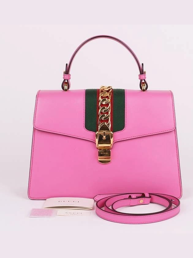 Sylvie medium pink top handle shoulder bag 431665
